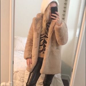 AP Paris Sophie Faux Fur Coat